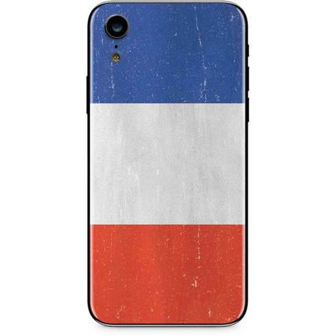 French Flag Distressed iPhone XR Skin